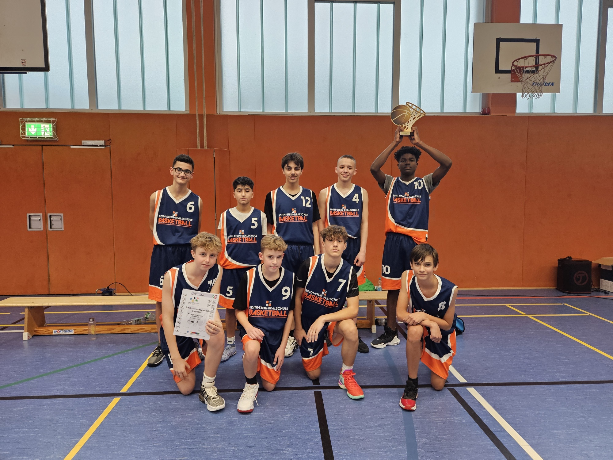 Edith-Stein-Realschule verteidigt Kreismeistertitel im Basketball der WK3 Jungen souverän